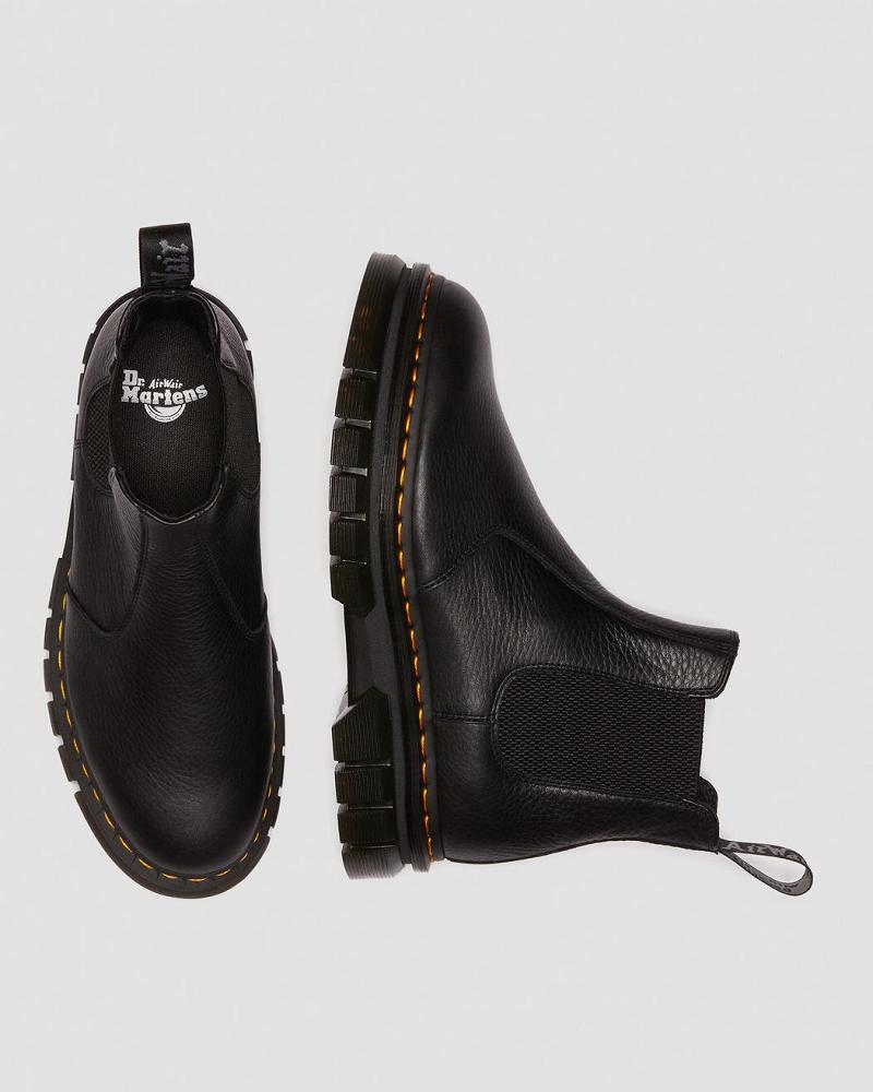 Dr Martens Rikard Lunar Leren Enkellaars Heren Zwart | NL 356XYU